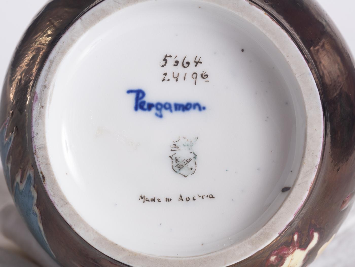 Vaso Mountain Sunset di Ernst Wahliss, Art Nouveau, 1900 ca. 10