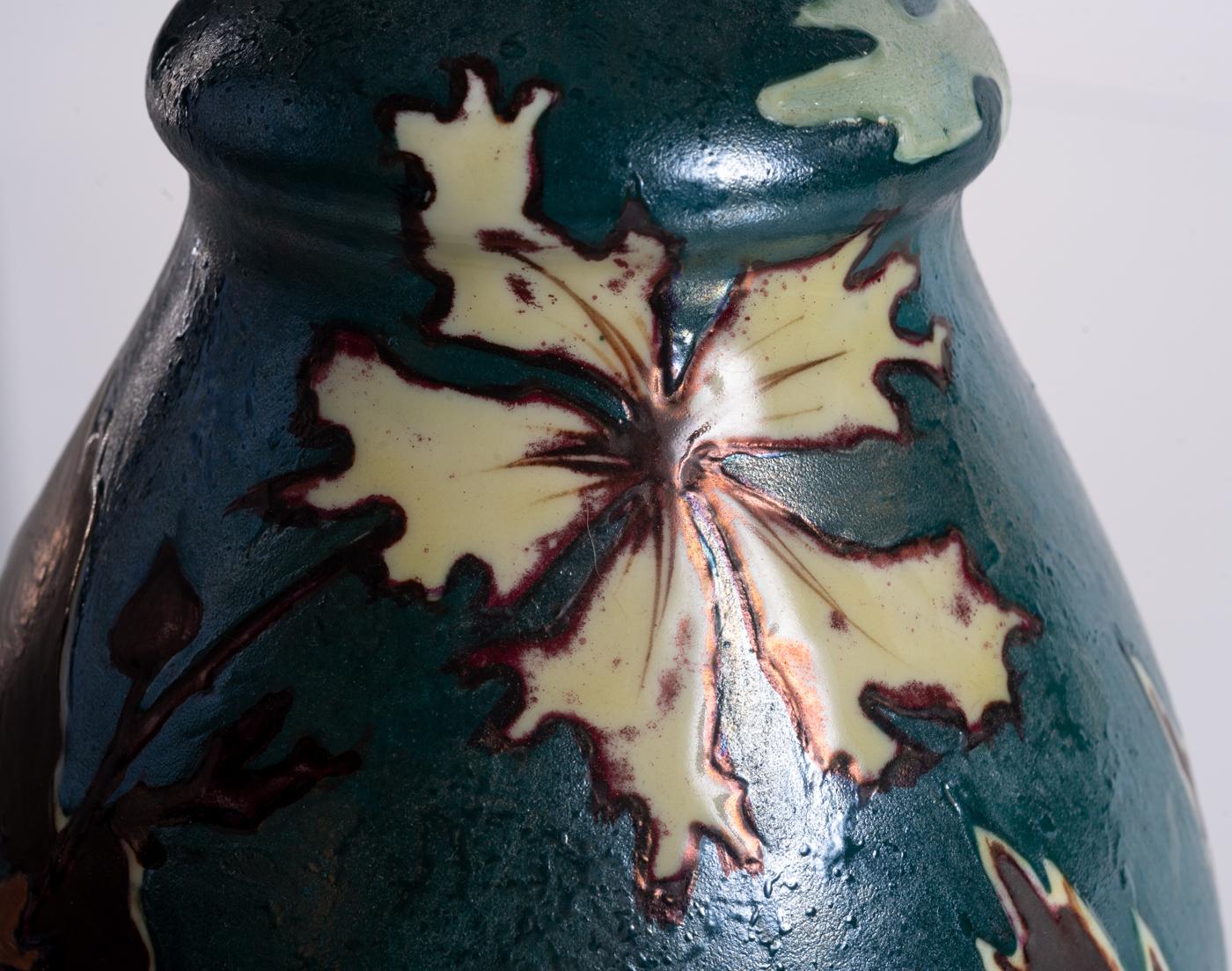 Vaso Mountain Sunset di Ernst Wahliss, Art Nouveau, 1900 ca. 6