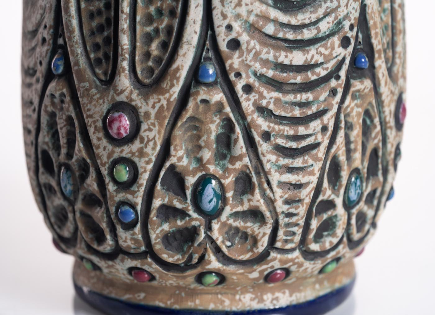 Vaso Cloisonné Folk Art di Amphora, Art Nouveau 1910 ca. in vendita 4