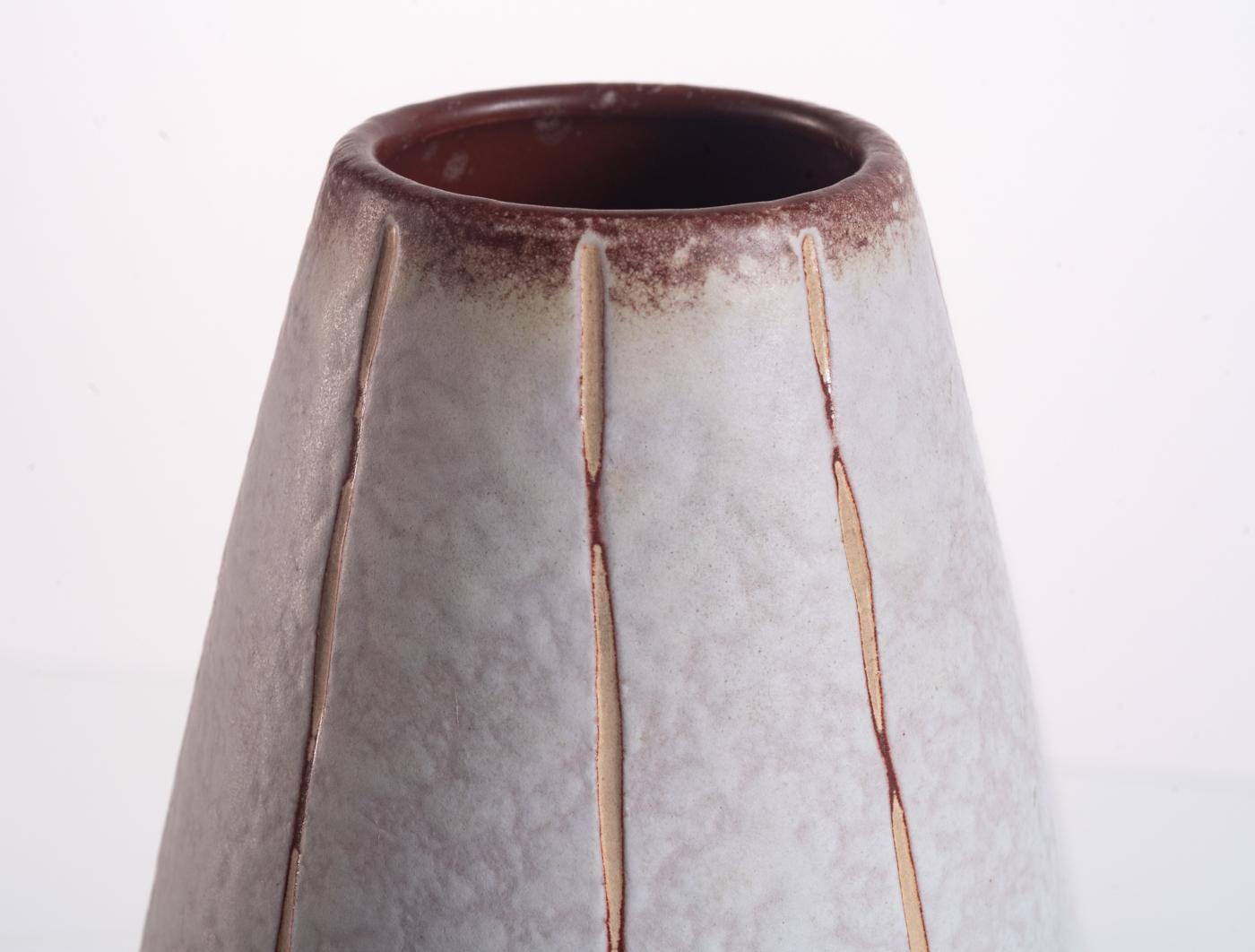 Cone Vase by U-Keramik (Uebelacker), Fat Lava, Mid-Century Modern c. 1950s For Sale 2