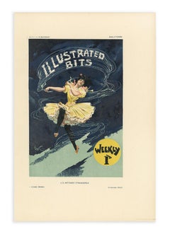 Albert Morrow's Illustrated Bits, 1897 Art Nouveau lithograph on Japon paper