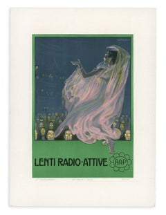 Lenti Radio-Attive, Art Nouveau Ricordi Portfolio advertisement lithograph, 1912