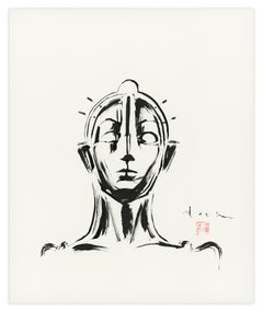 Maria, Metropolis by David Mack, Sumi-e brush and ink silent fIlm drawing