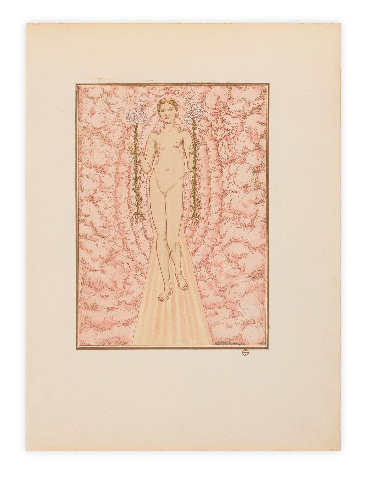 Androgyne, Hésperus von Carlos Schwabe, Mystische symbolistische Illustration, 1904 im Angebot 1