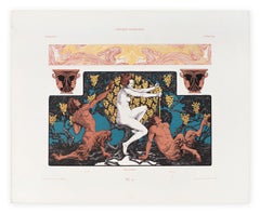 Used The Thirst, Plate 52 from Gerlach's Allegorien, Vienna Secession lithograph