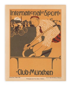 Antique Internationaler Sport Club München by Paul Bruno, Cycling advertisement, c. 1902