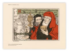 Die Alte Stadt (Die alte Stadt) von Georg Muller-Breslau, Lithographie im mittelalterlichen Stil