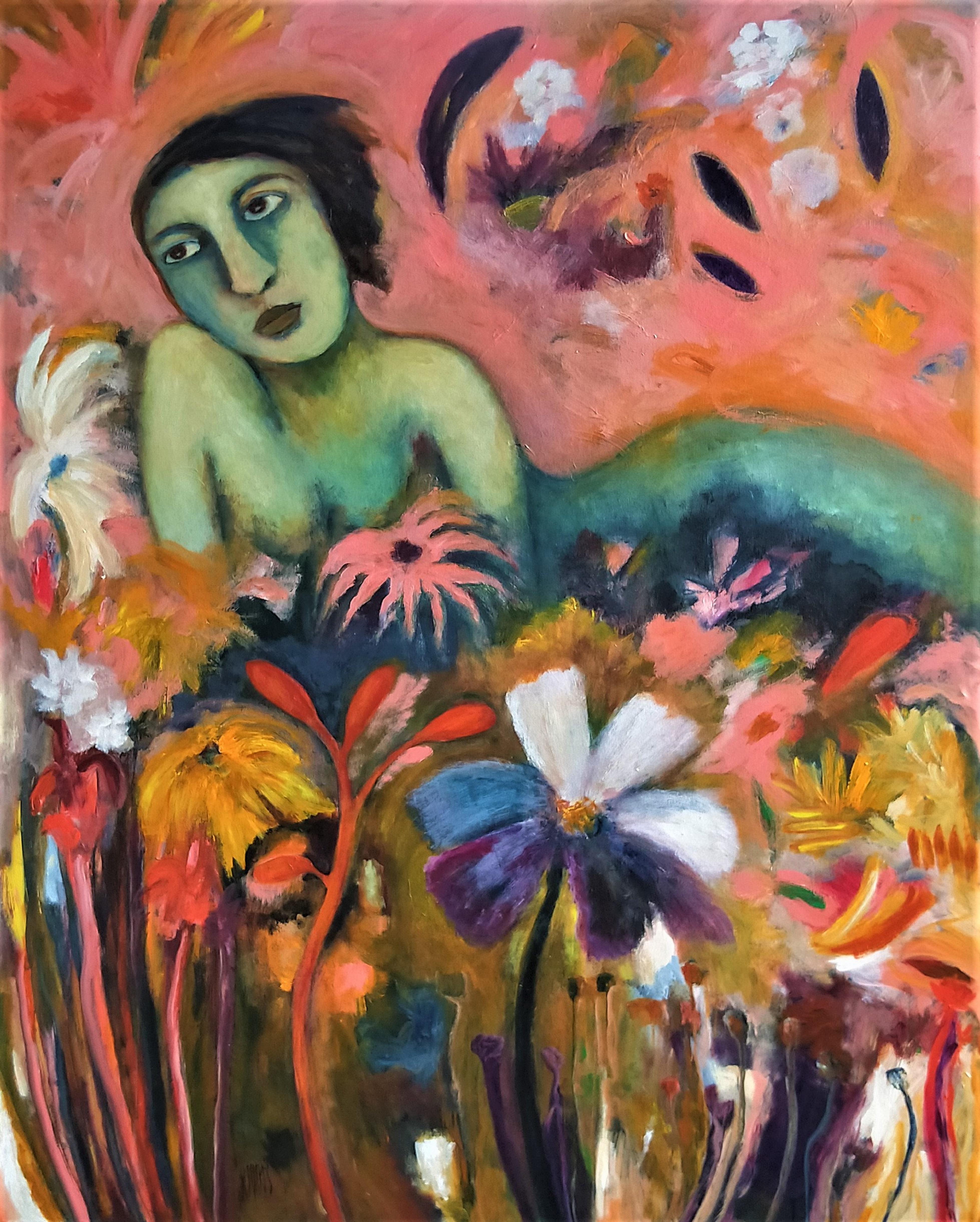 Perpetual Spring — Regina Noakes b. 1958 (Abstract, Figurative) Mixed Media 2020