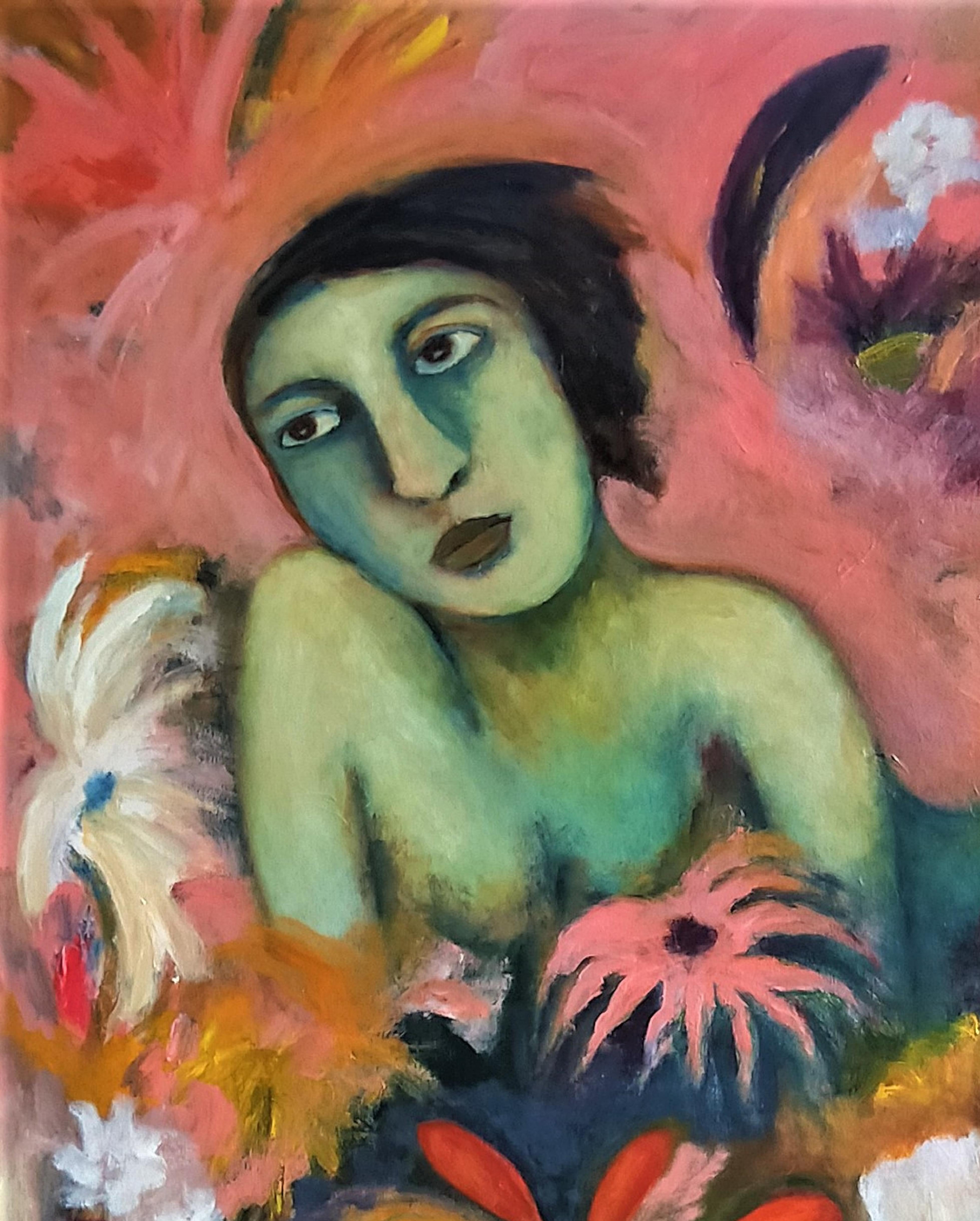 Perpetual Spring — Regina Noakes b. 1958 (Abstract, Figurative) Mixed Media 2020 For Sale 1