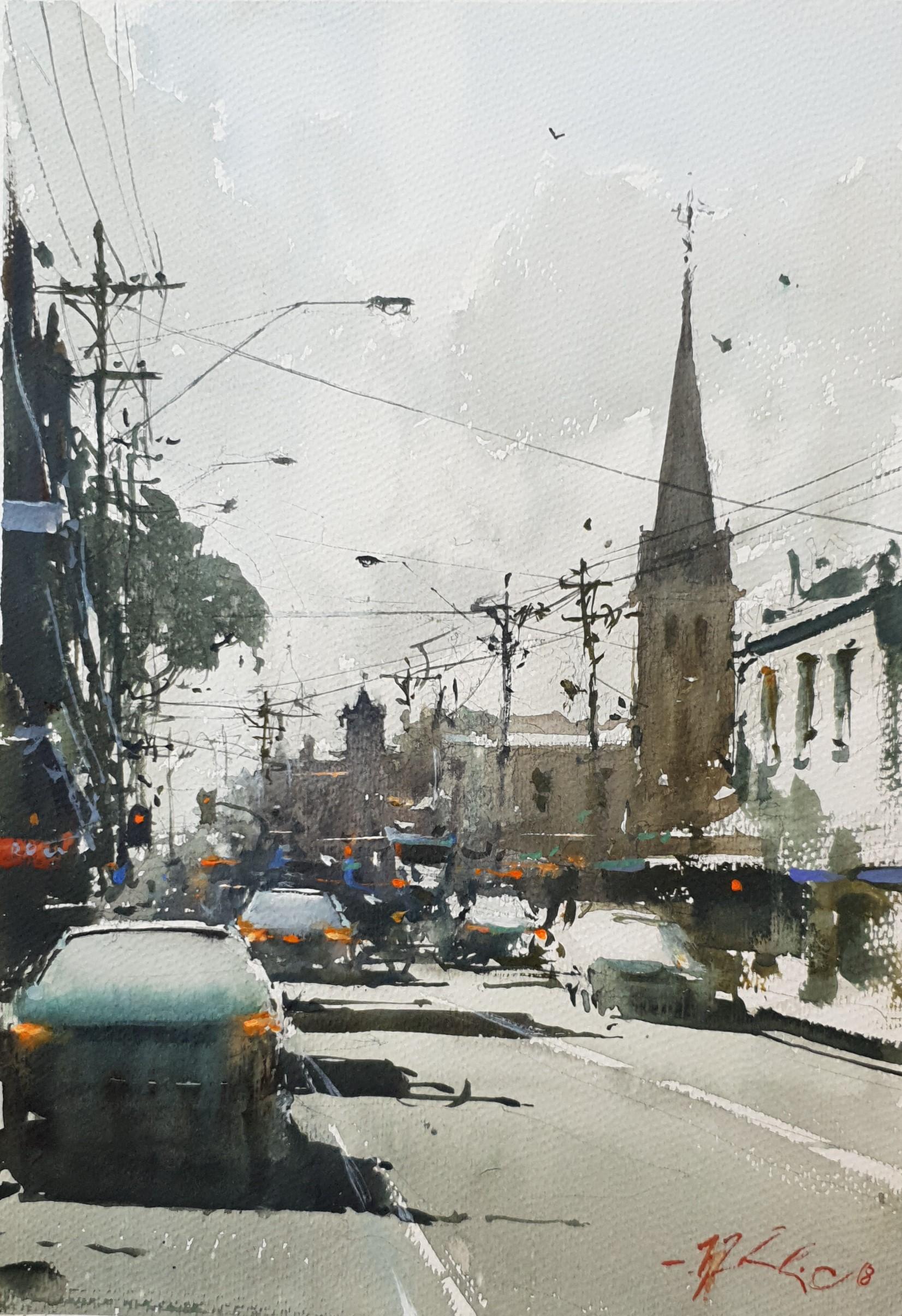 Sunny Morning, Melbourne — Joseph Zbukvic b. 1952 (Watercolour, Realist) 2018