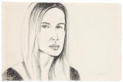 "Chris", charcoal, drawing, Katz, Portrait, cool