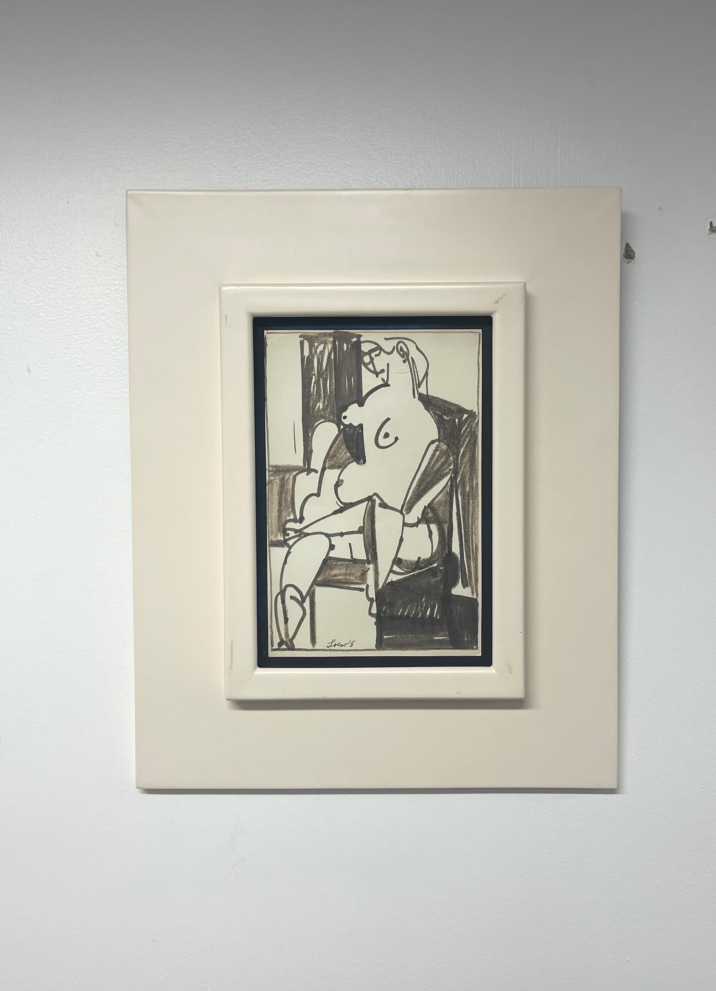 India Ink on paper;  Provenance: Estate of artist, Vincent Vallarino Gallery

Lawrence Fine Art is pleased to present a suite of early, cubist-inspired nudes by first generation abstract expressionist painter Michael Loew, each different and
