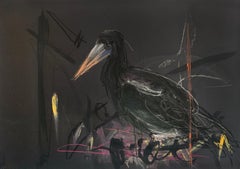 London Zoo Stork (self-filmed) - Contemporary Animal Pastel Drawing