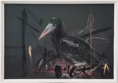 London Zoo Stork (self-filmed) - Contemporary Animal Pastel Drawing