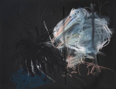 Great White Pelican - Contemporary Animal Pastel Drawing