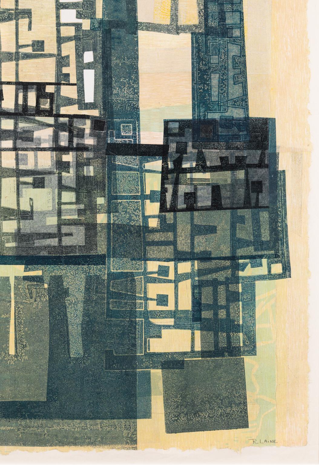 « The Space Between II » (L'espace entre deux) - Impression abstraite sur papier - Abstrait Print par Roberta E. Laine