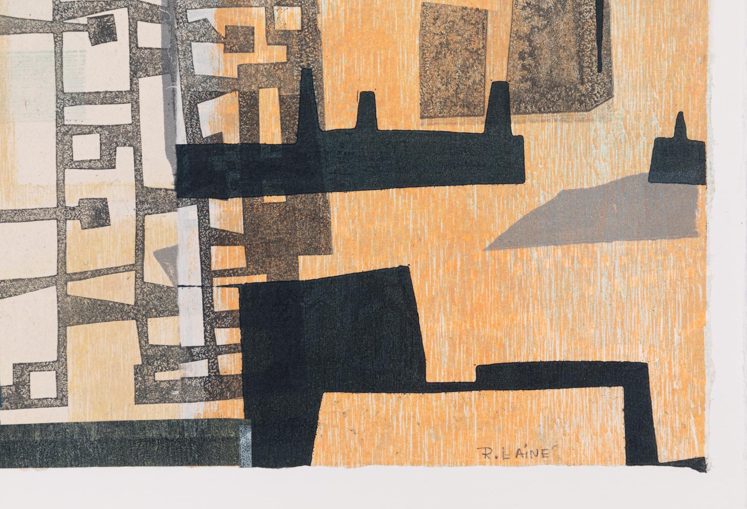 L'espace entre les trois - Abstrait Print par Roberta E. Laine
