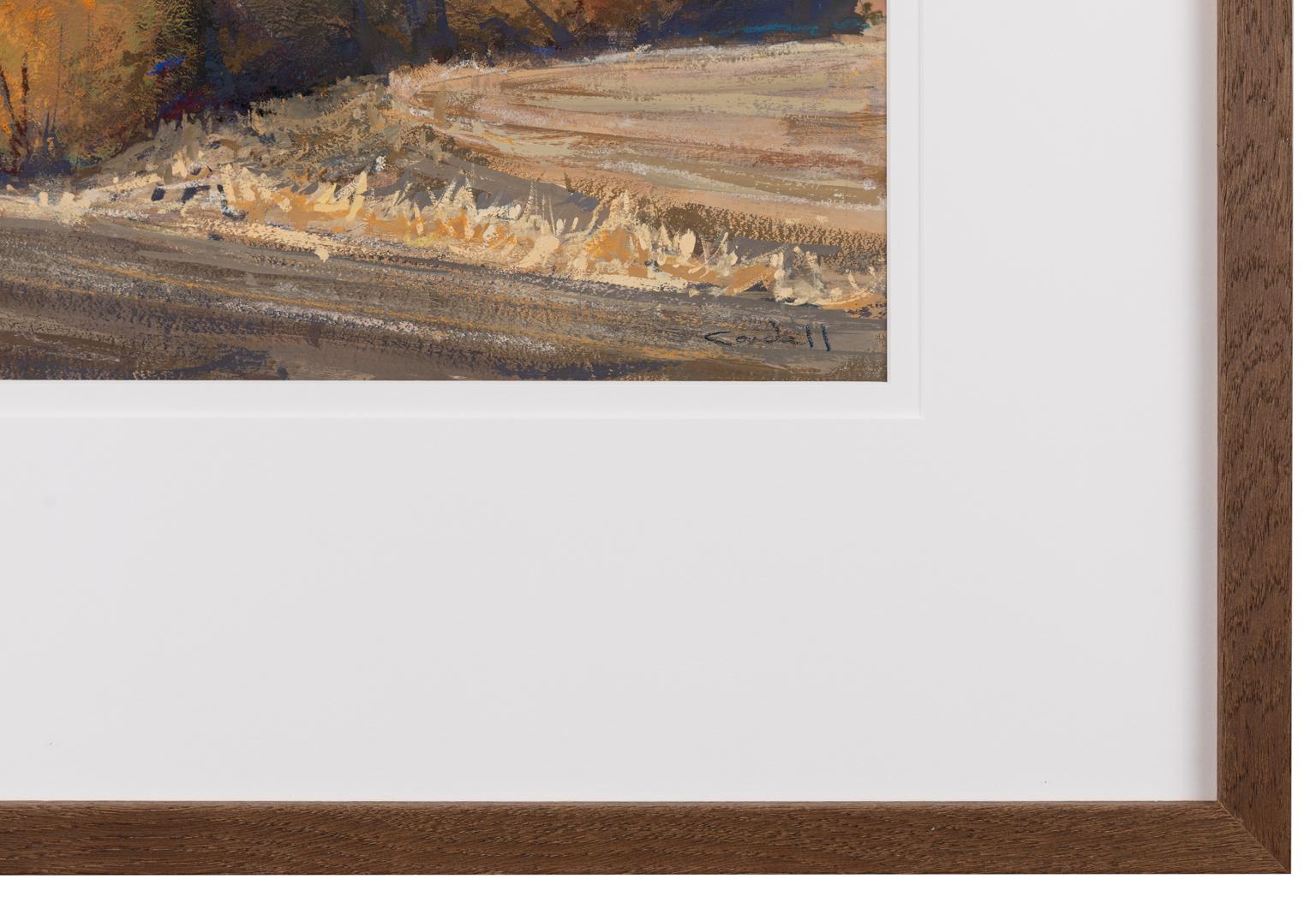 Couleurs d'automne - Peinture à la gouache en plein air - Paysage d'automne contemporain  - Contemporain Painting par Aaron Cordell Johnson