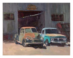 Petaluma Trucks - Plein-Air Oil Painting of Antique Trucks 