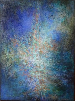 "Bondad" abstracto acrílico mármol oxidación sobre lienzo de lino 81x60cm 2017