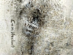 « Open space 4 », peinture de paysage acrylique sur toile de lin 60 x 180 cm 2017