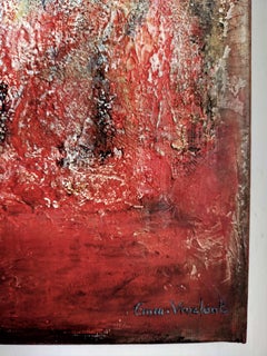 Peinture en marbre acrylique abstraite sur toile de lin 50 x 100 cm, 2018