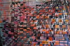 Multiplans Abstraktes Gemlde  Lacke Pigment auf Holz  123x69cm