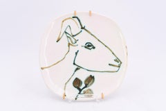 Tête de chèvre de profile, Pablo Picasso, Plate, ceramic, earthenware, sculpture