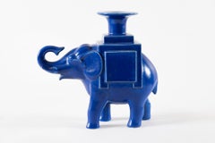 Bougeoir Eléphant, Lalanne, Candlestick, Lapis Lazuli Ceramic, Design, Animals