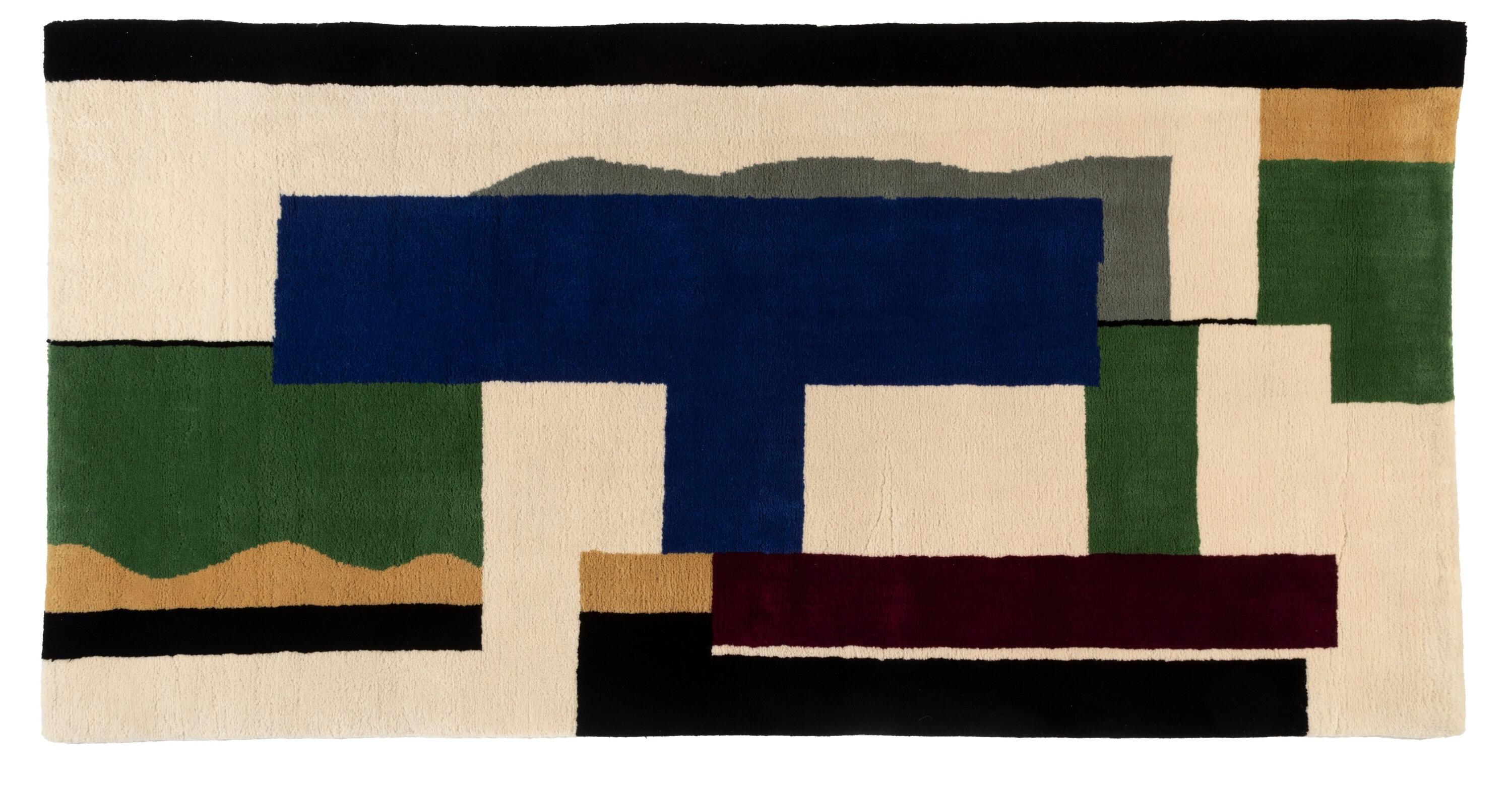 Tapis blanc
circa 1927
Hand-knotted wool
260.4 x 146.1 cm
Signed and embroidered on the back : LEGER
Marie Cuttoli and Lucie Weill Edition.

Provenance:
Private collection, USA (acquired from Madoura Workshop, Antibes in 1982)

Exhibited:
Fernand