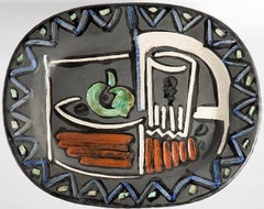 Nature morte, Still Life, Pablo Picasso, 1950's, Polychrome ceramic, Design