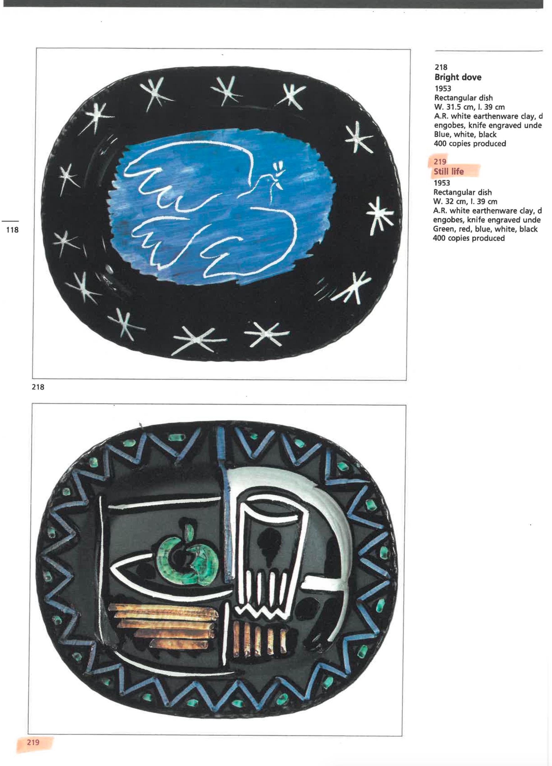 Nature morte, Stillleben, Pablo Picasso, 1950er Jahre, Polychrome Keramik, Design im Angebot 3