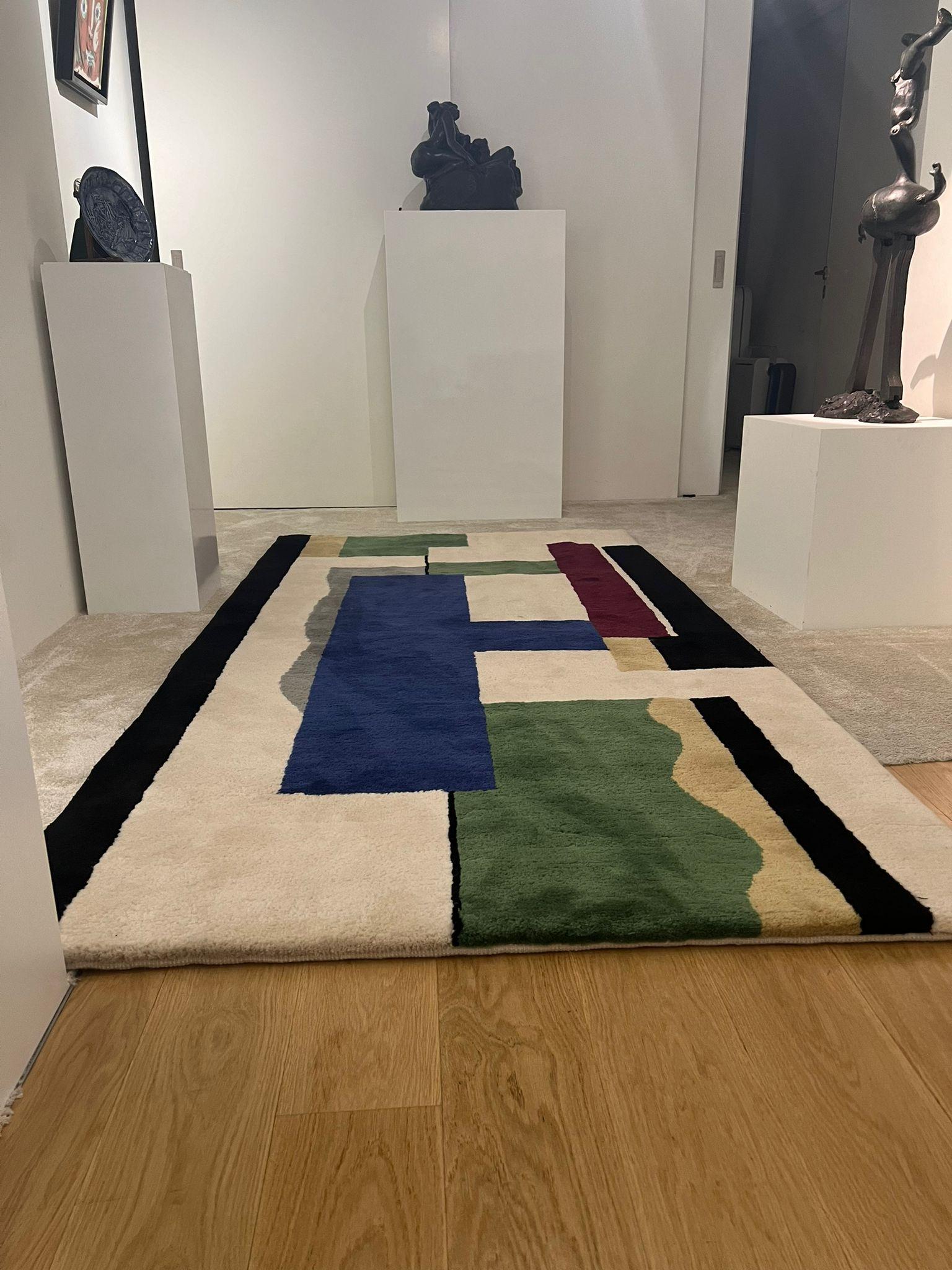 Tapis Blanc, Fernand Léger, 1920's, Tapestry, Wool, Rug, Design For Sale 1