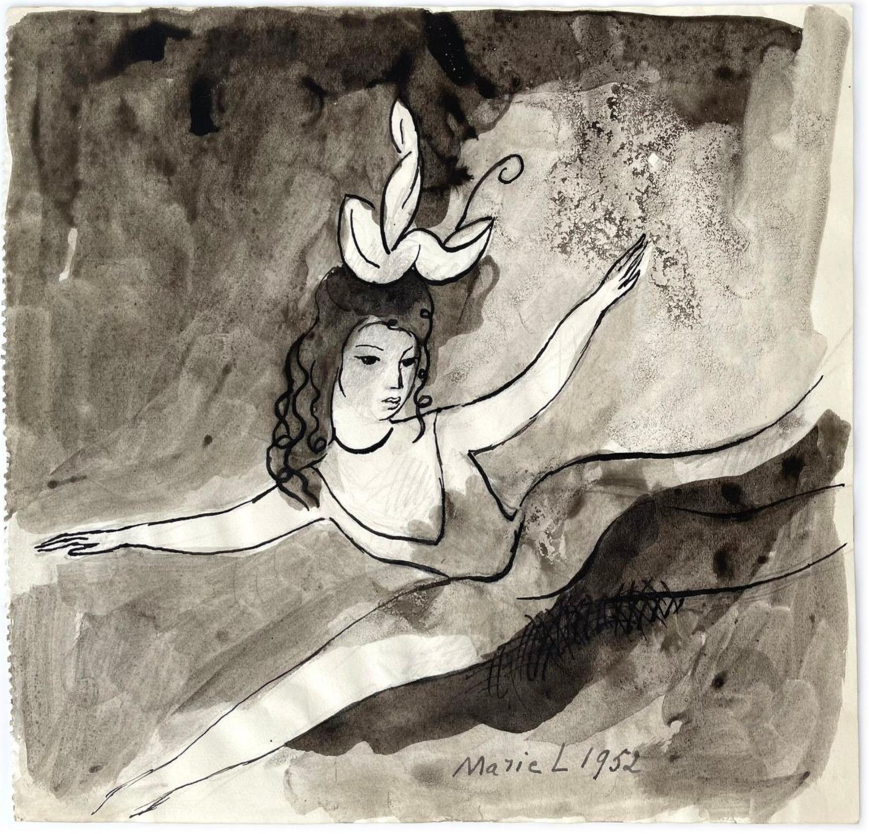Femmes, Marie Laurencin, 1950's, Ink on Paper, Post-Impressionism, Woman Art 1