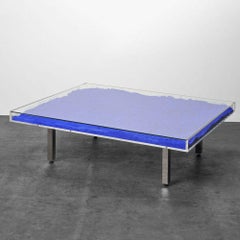 Table Bleu Klein IKB, Yves Klein, Blue pigment glass table, Contemporary, Design