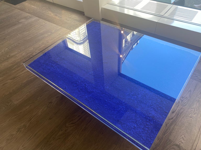 Yves Klein Table Bleu Klein IKB, Yves Klein, Blue pigment glass table