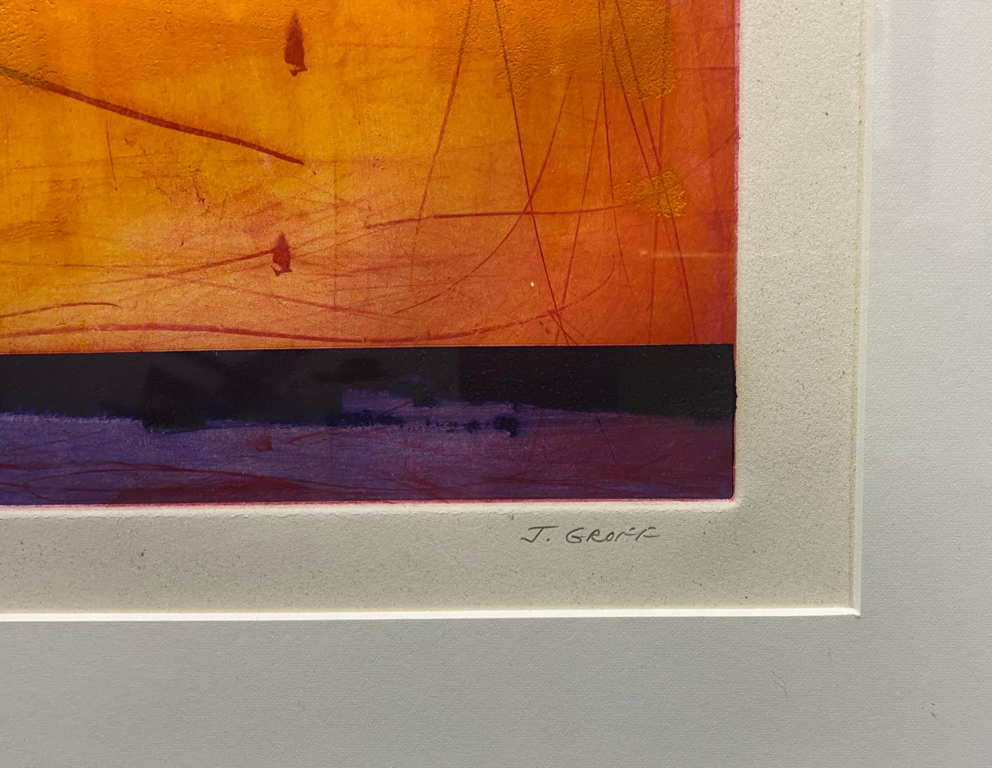 Ohne Titel (Orange), Abstract Print, von James Groff