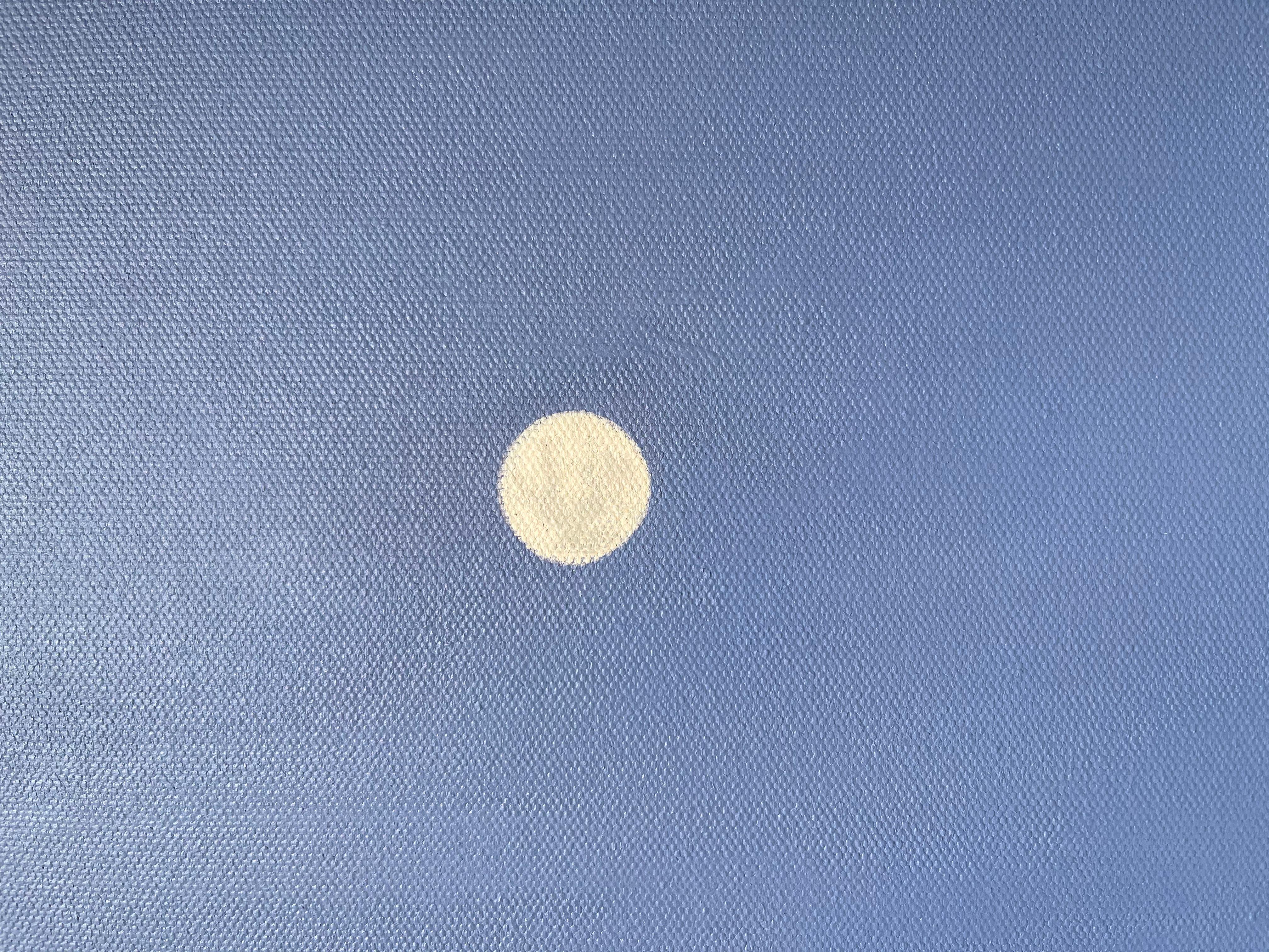 „Casa Luna“:: 2020 von Dennis Blagg. Öl auf Leinwand. 18 x 24 Zoll $6.000. Zeitgenössisches amerikanisches Landschaftsgemälde des Monds:: und geologische Formation. Dieses Ölgemälde in Öl auf Leinwand aus Texas fängt den wilden westlichen Geist der