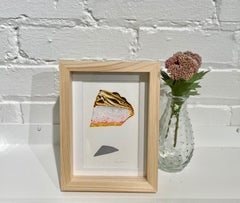 Small Contemporary American Food Watercolor of Bubblegum Pie Dessert for Kitchen