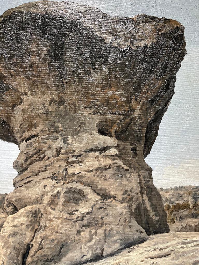 'Mushroom Rock' by Dennis Blagg. 2020. Oil on Canvas. 20 x 16.