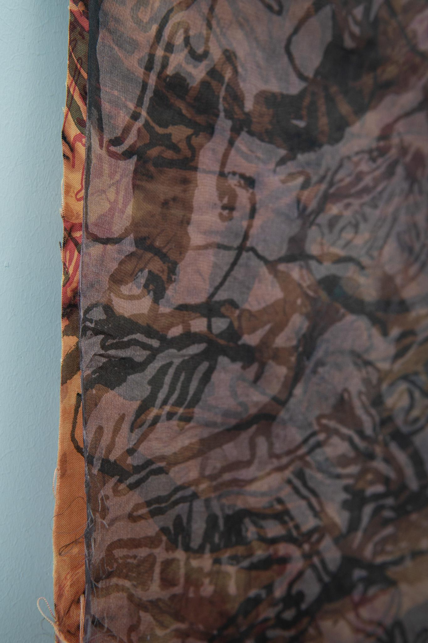 Untitled, Lynette Diergaardt, 100% Silk Chiffon, 100% Cotton, Hand Dyed and Silk For Sale 1