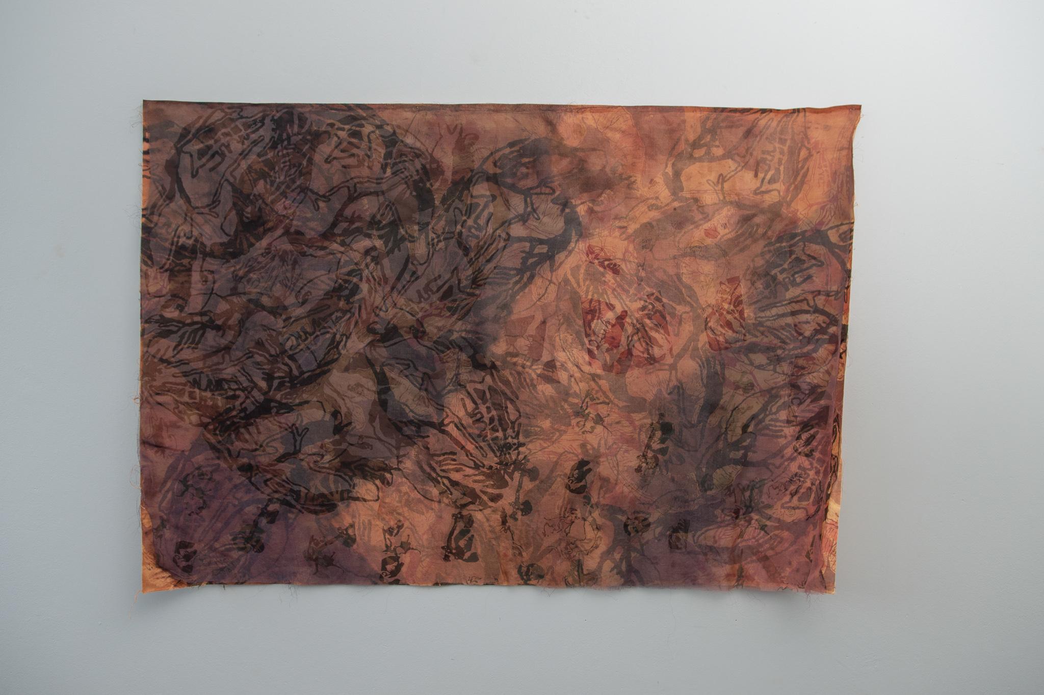 Untitled, Lynette Diergaardt, 100% Silk Chiffon, 100% Cotton, Hand Dyed and Silk