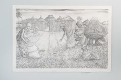 Tulongeni, Petrus Amuthenu, Pencil on fabriano paper