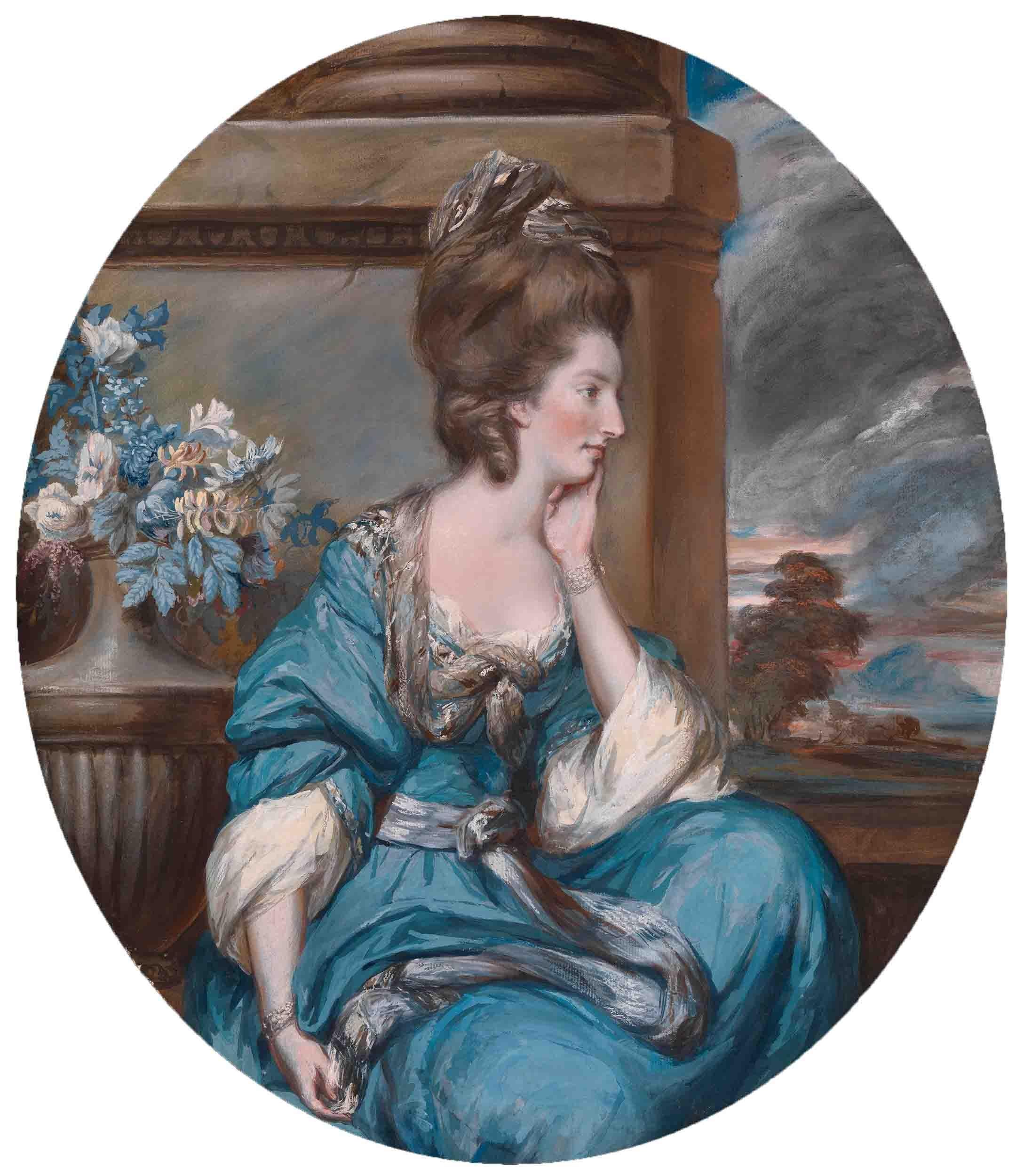 L'HON. MARY SHUTTLEWORTH, NÉE COCKBURN (D. 1777)

et sa sœur

ANNA MARIA, 9E BARONNE FORRESTER (D. 1808) 

Pastel et gouache sur papier marouflé sur toile, sur leurs cartons d'origine.
Dimensions de l'encadrement : Chacune 28 x 25.75 pouces

Cette