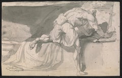 Dibujo del Viejo Maestro del siglo XVIII - San Jerónimo