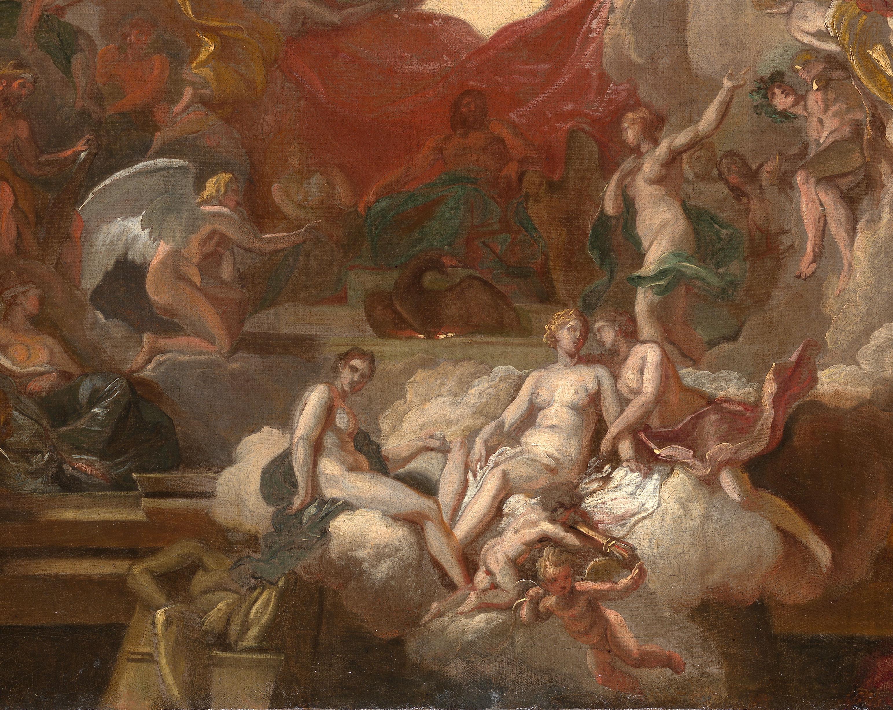Schizzi a olio del XVIII secolo per un interno barocco - una coppia in vendita 1