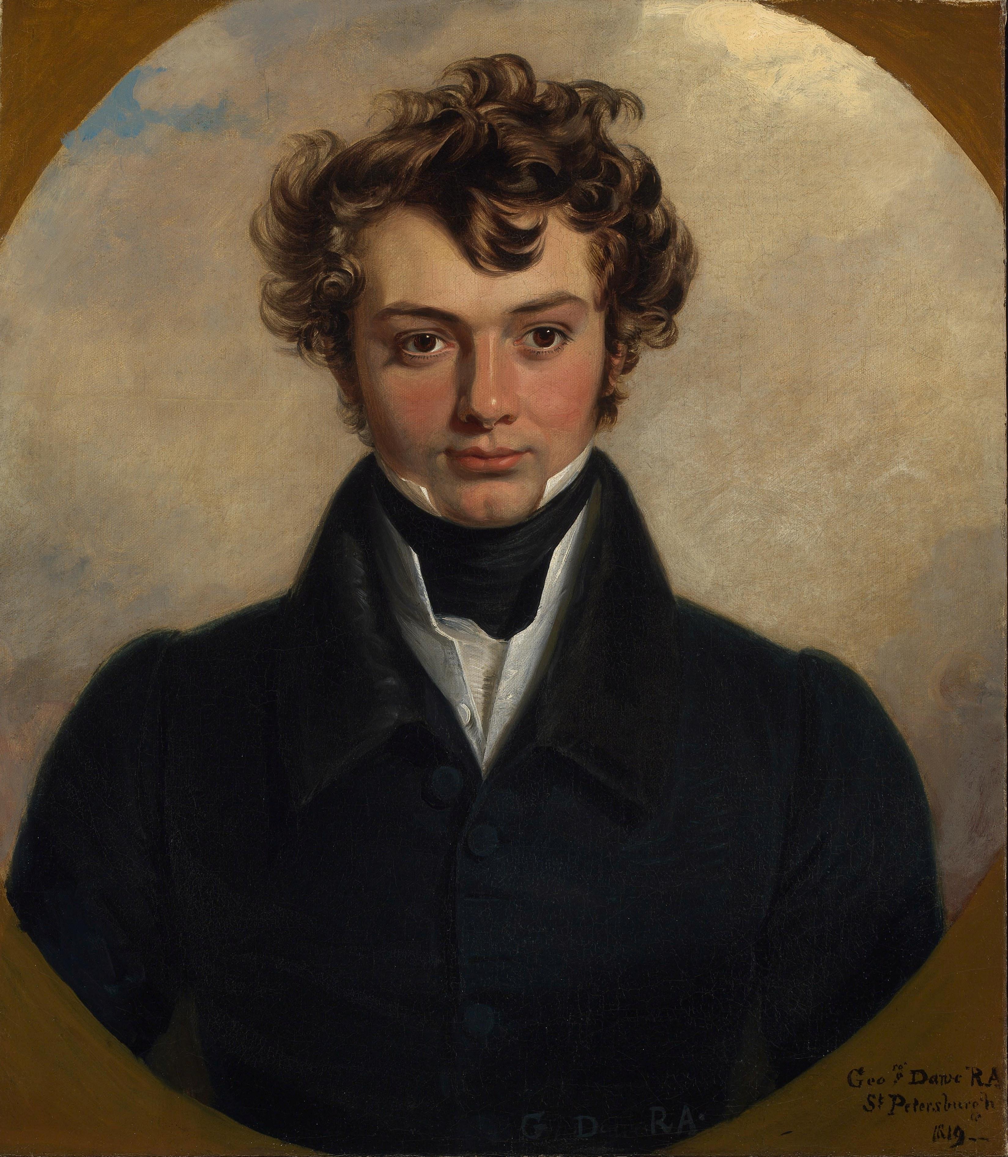 Portrait du 19e siècle peint à Saint-Pétersbourg en 1819 - Painting de George Dawe
