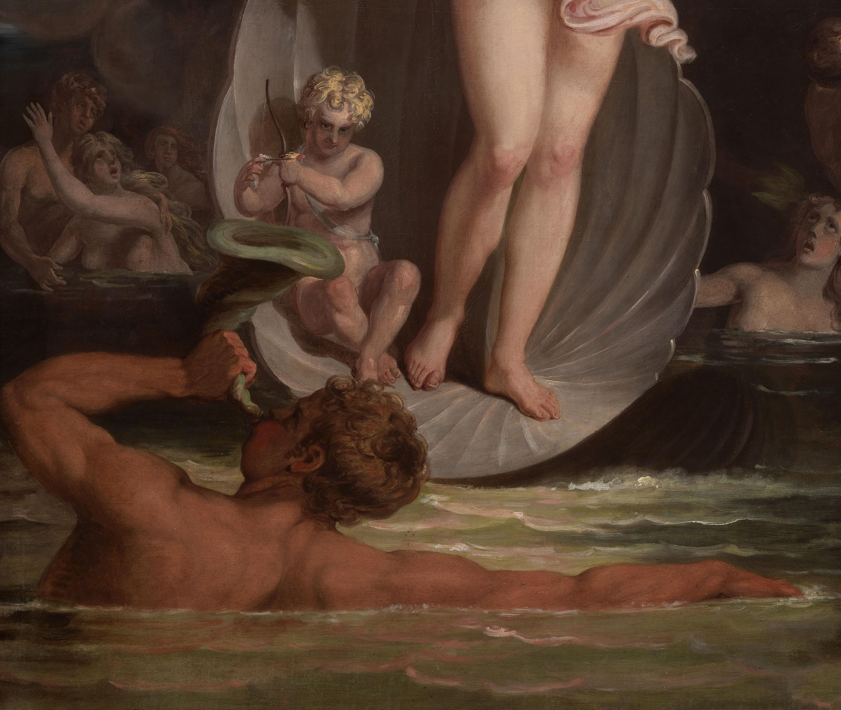 Peinture allégorique du XVIIIe siècle représentant le triomphe de la beauté - Maîtres anciens Painting par Edward Dayes