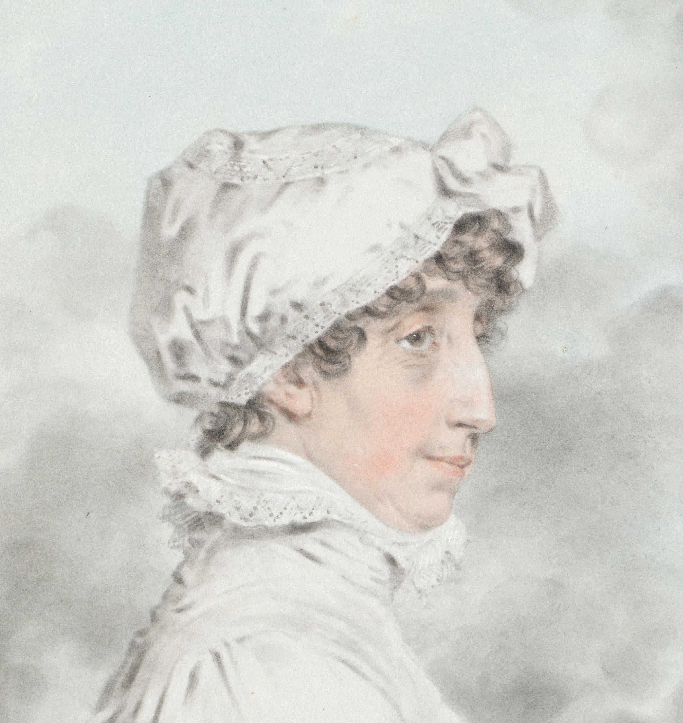 Englische Regency-Porträtzeichnung von Arabella Graham-Clarke (Alte Meister), Art, von John Downman