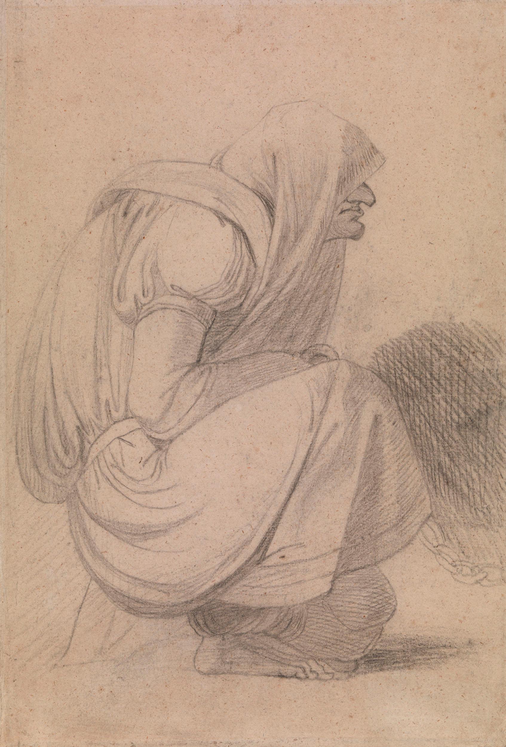 Zeichnung einer gefangenen Frau – Art von Henry Fuseli